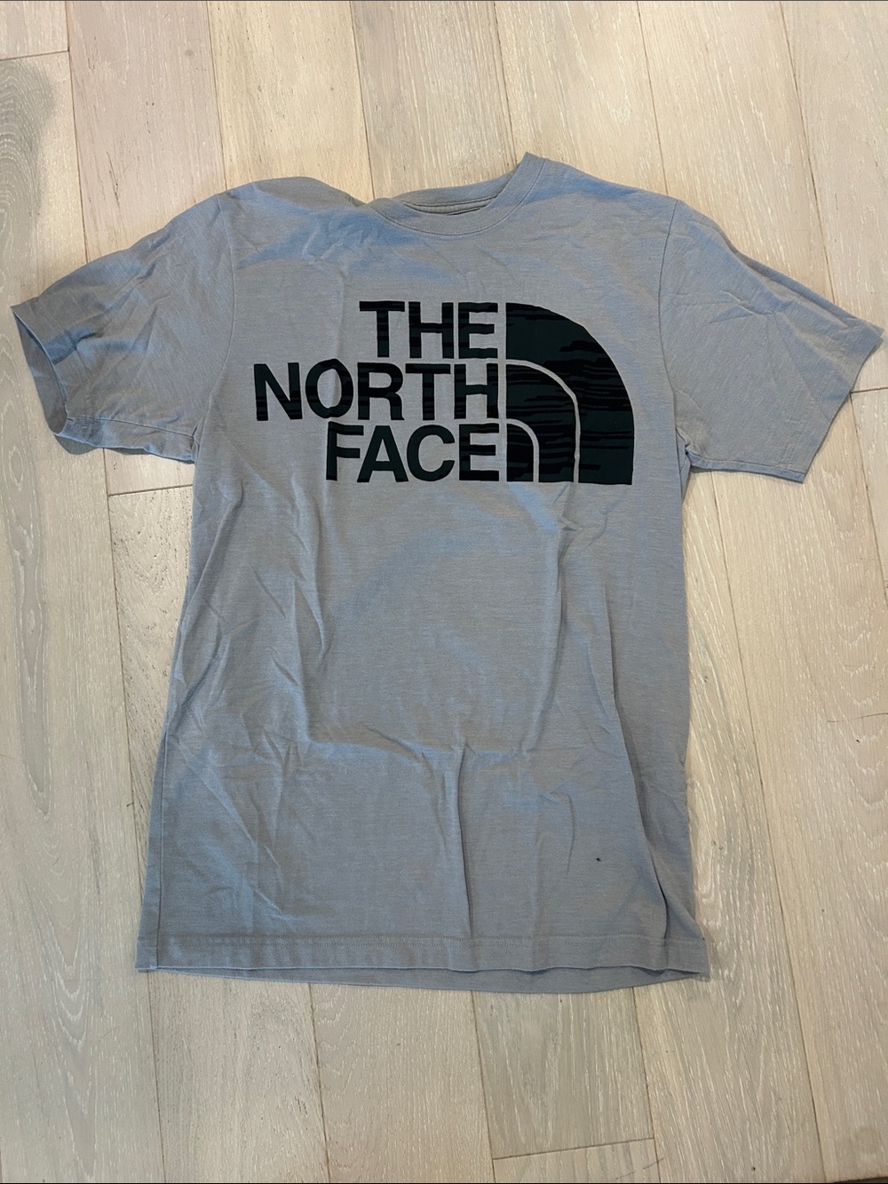 The North Face Men's Short Sleeve Logo Tee - Gray with Black Logo